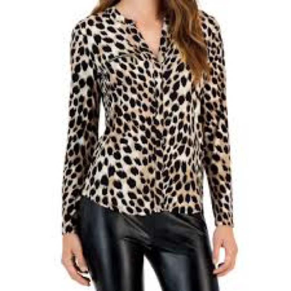 🐆 NWT! INC Leopard Blouse